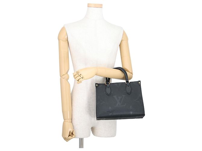 Borsa Louis Vuitton Monogram Empreinte OnTheGo PM Nero - vista 4