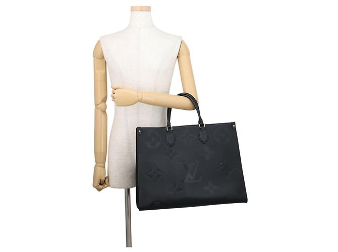 Borsa Tote Louis Vuitton Monogram Empreinte OnTheGo GM Nero - vista 4