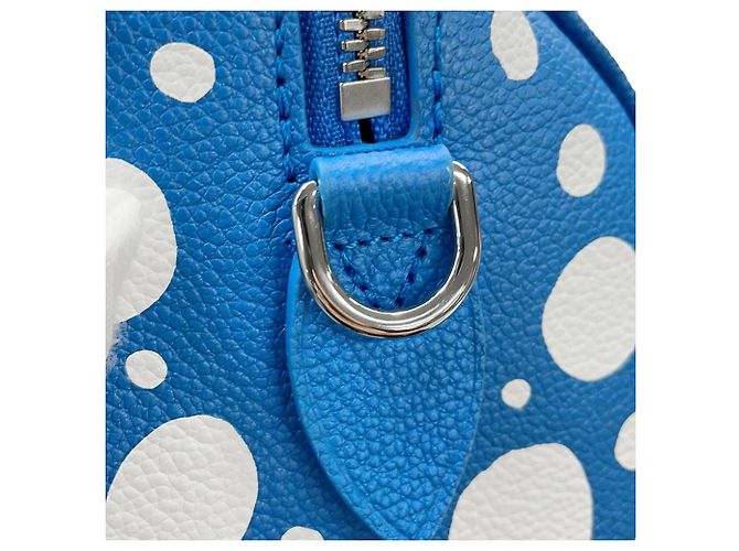 Louis Vuitton Monogram Empreinte LV x YK Speedy Bandoulière 20 Handtasche Weiß Blau - vista 10