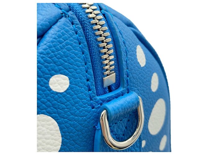 Louis Vuitton Monogram Empreinte LV x YK Speedy Bandoulière 20 Handtasche Weiß Blau - vista 13