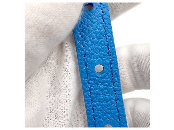Louis Vuitton Monogram Empreinte LV x YK Speedy Bandoulière 20 Handtasche Weiß Blau - vista 16