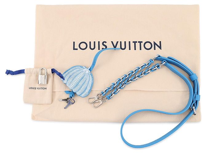 Louis Vuitton Monogram Empreinte LV x YK Speedy Bandoulière 20 Handtasche Weiß Blau - vista 18