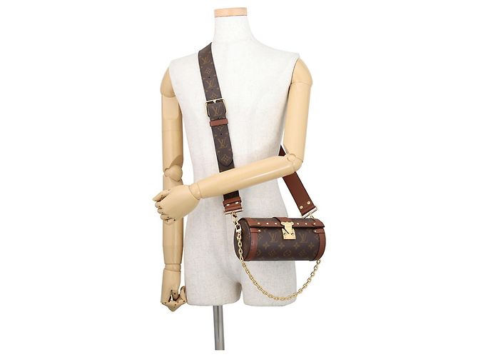 Bolso de hombro baúl Louis Vuitton Monogram Papillon Castaño - vista 4