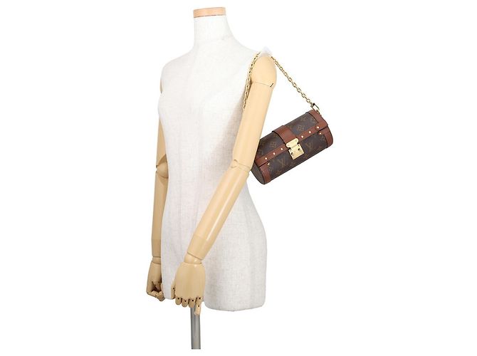 Bolso de hombro baúl Louis Vuitton Monogram Papillon Castaño - vista 5