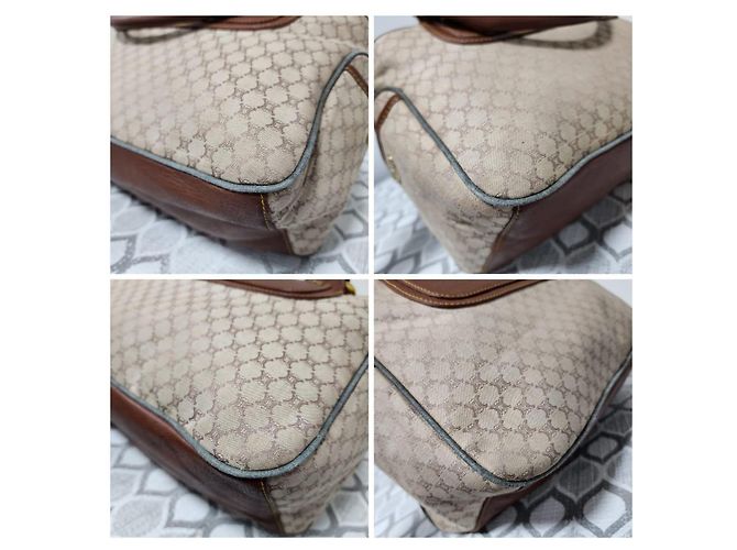 Céline Celine Vintage Boogie Monogramm-Canvas und Leder Tote Bag Braun/Beige - Ansicht 11