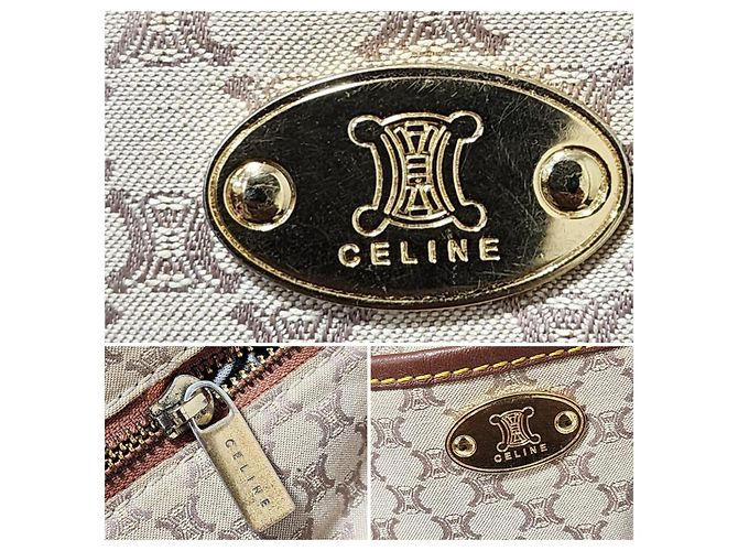 Céline Celine Vintage Boogie Monogramm-Canvas und Leder Tote Bag Braun/Beige - Ansicht 6