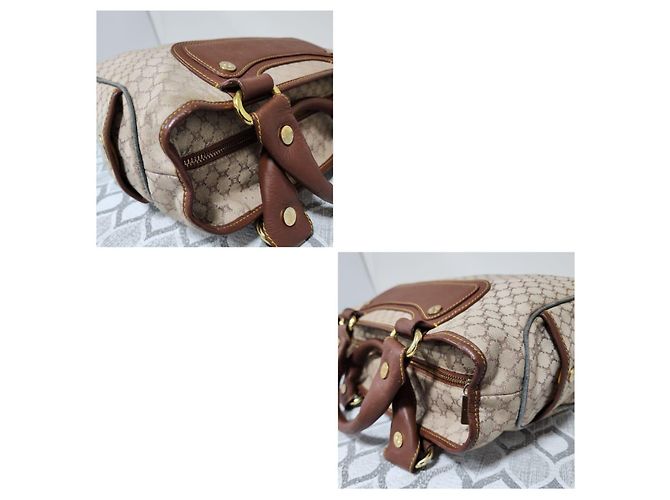 Céline Celine Vintage Boogie Monogramm-Canvas und Leder Tote Bag Braun/Beige - Ansicht 7