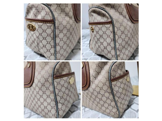 Céline Celine Vintage Boogie Monogramm-Canvas und Leder Tote Bag Braun/Beige - Ansicht 9