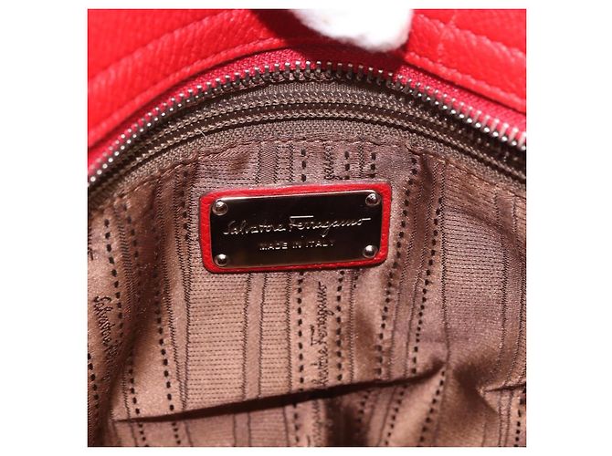 Salvatore Ferragamo Sofia Satchel aus genarbtem Leder Large - Ansicht 6