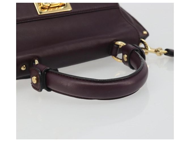 Borsa Sofia Salvatore Ferragamo in pelle liscia Small Porpora - vista 7