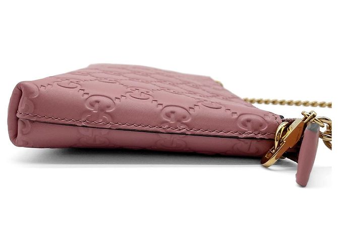 Mini borsa a tracolla con catena Gucci Rosa - vista 4