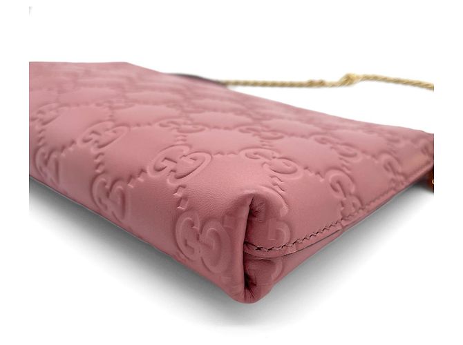 Mini borsa a tracolla con catena Gucci Rosa - vista 7