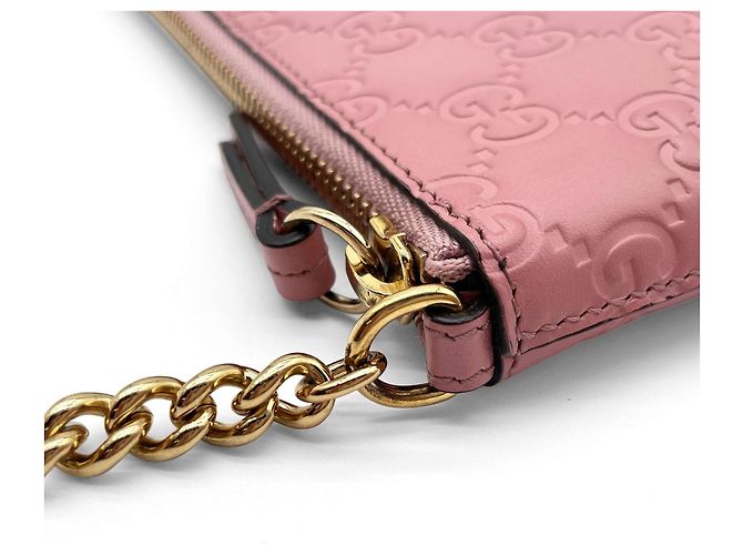 Mini borsa a tracolla con catena Gucci Rosa - vista 8