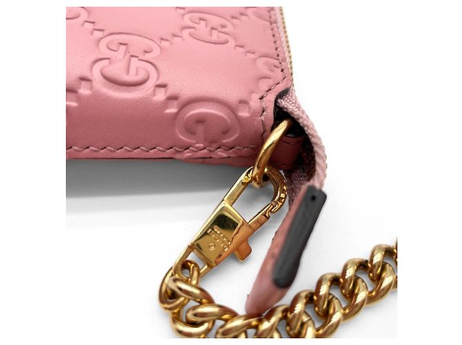 Mini borsa a tracolla con catena Gucci Rosa - vista 9
