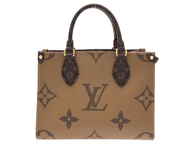 Borsa Louis Vuitton Monogram Giant OnTheGo PM Marrone - vista 2