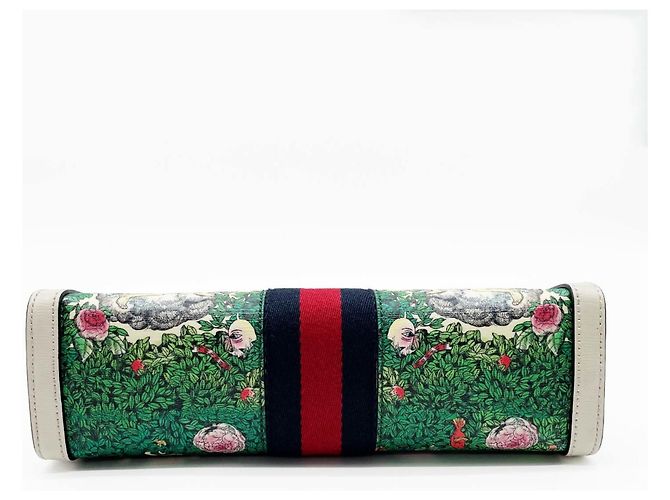 Borsa a tracolla Gucci Ophidia Higuchi Yuko Chain Beige Verde - vista 5