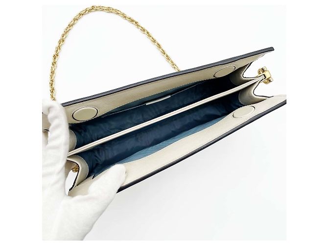 Borsa a tracolla Gucci Ophidia Higuchi Yuko Chain Beige Verde - vista 7