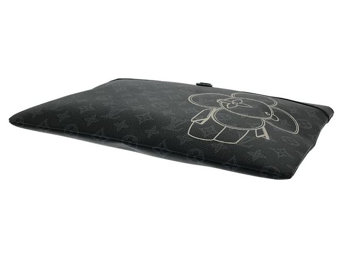 Louis Vuitton Monogram Eclipse Pochette Apollo Negro - vista 3