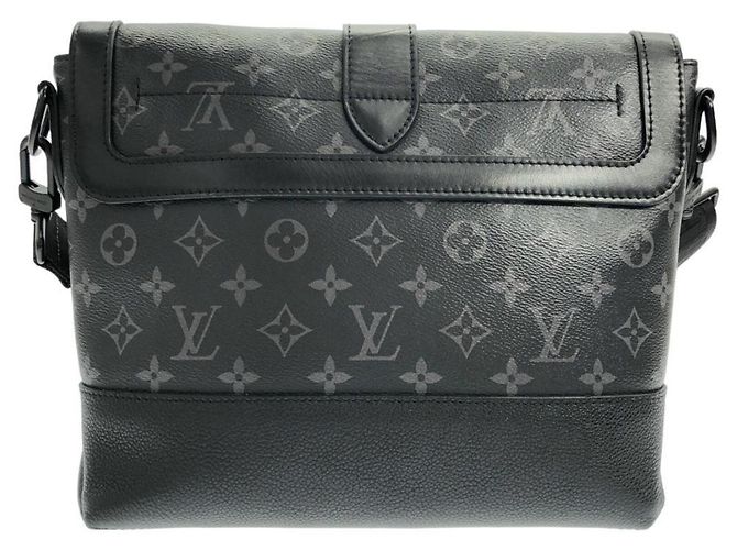 Louis Vuitton Monogram Eclipse Saumur Messenger Schultertasche Schwarz - Ansicht 2