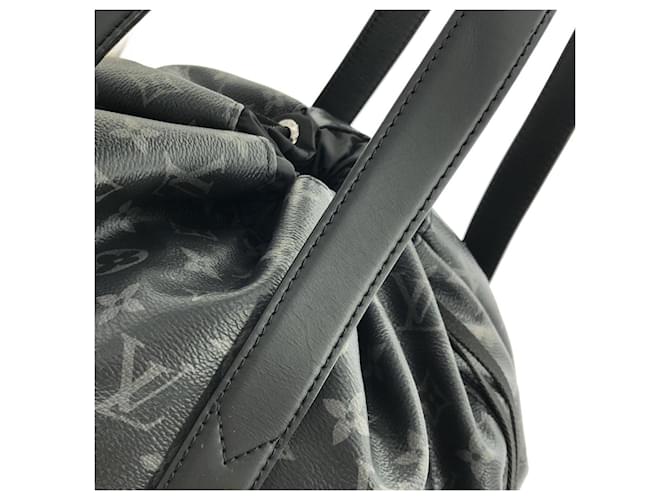 Borsa Cabas Louis Vuitton Monogram Eclipse Light Nero - vista 8