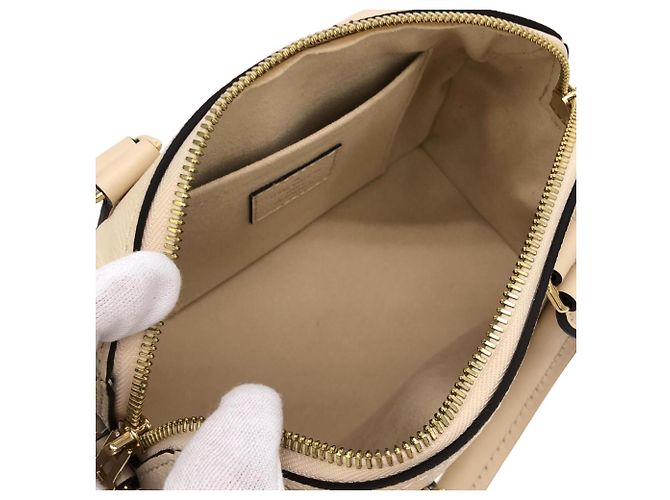 Borsa Boston Louis Vuitton Monogram Empreinte Speedy Bandoulière Beige - vista 7