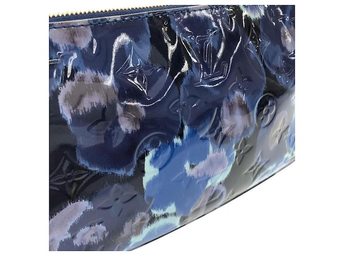 Pochette Accessoires Louis Vuitton Monogram Vernis Flower Ikat Blu - vista 7