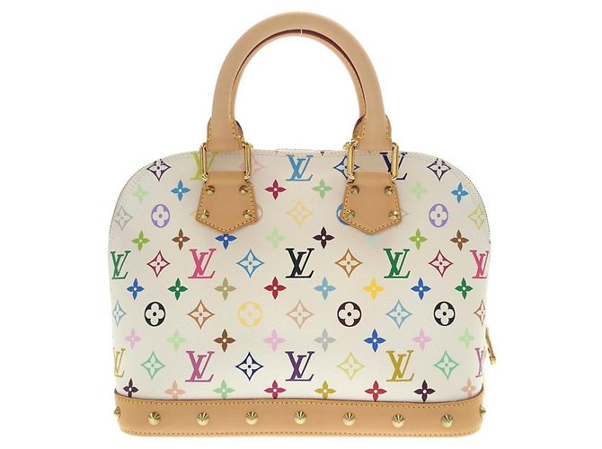 Borsa Louis Vuitton Multicolor Alma PM Bianco Multicolore - vista 2