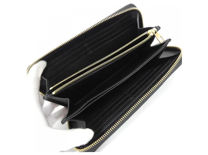 Louis Vuitton Bicolor Monogram Empreinte Zippy Wallet Schwarz Beige - Ansicht 6