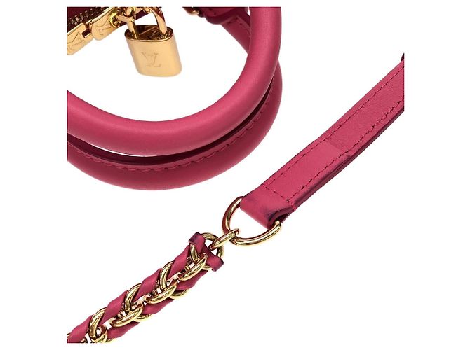 Bolsa de ombro Louis Vuitton Nanogram Speedy Bandoulière 20cm Marrom Rosa - vista 7