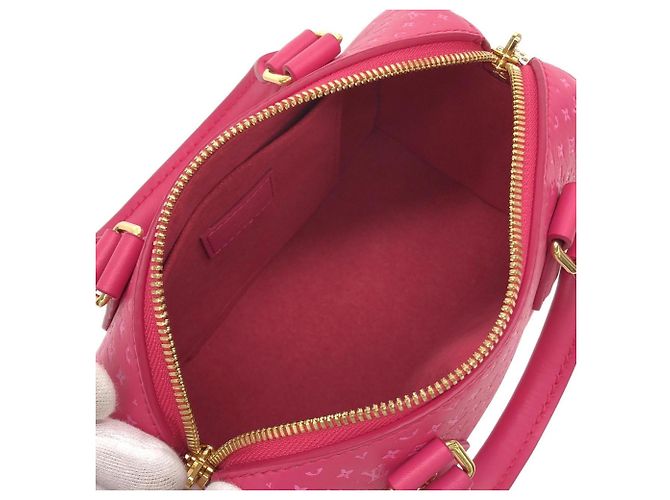 Bolsa de ombro Louis Vuitton Nanogram Speedy Bandoulière 20cm Marrom Rosa - vista 9
