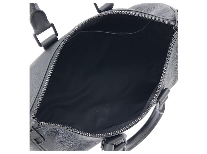 Louis Vuitton Taurillon Monogram Keepall Bandoulière 35cm Nero - vista 8