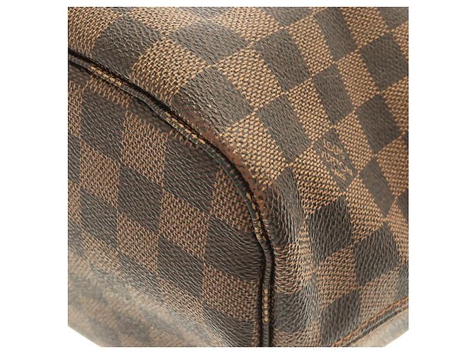 Borsa Louis Vuitton Damier Neverfull MM Marrone - vista 2