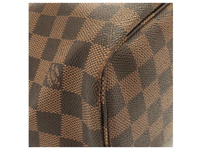 Borsa Louis Vuitton Damier Neverfull MM Marrone - vista 3