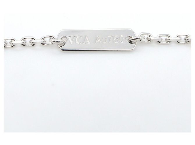 Collana Vintage Alhambra Van Cleef & Arpels in madreperla Argento Bianco - vista 3