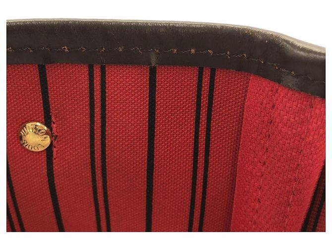 Borsa Louis Vuitton Damier Neverfull PM Marrone - vista 5