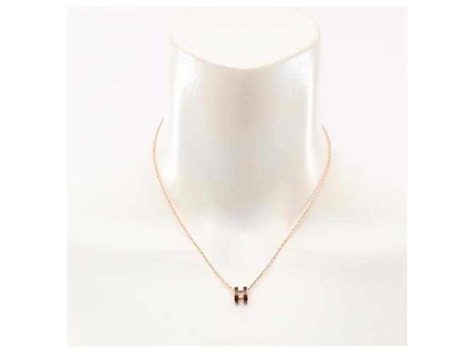 Hermès Collar Hermes Mini Pop H Dorado Burdeos - vista 5