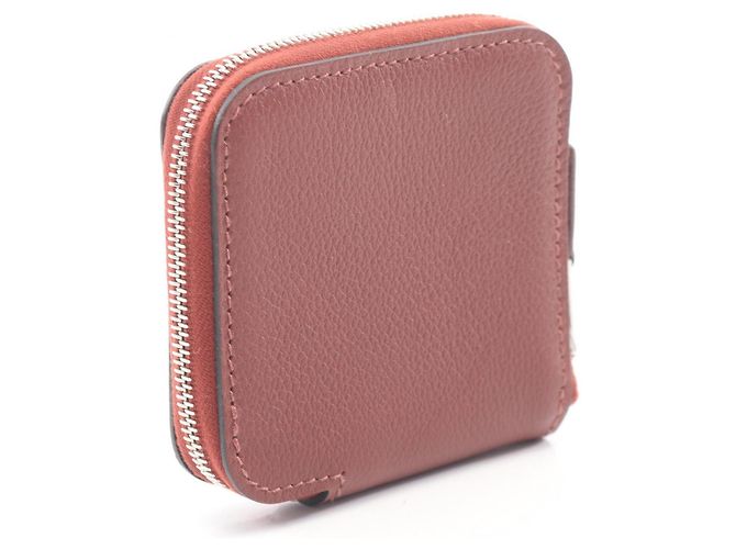 Hermès Cartera mini de seda Azap Compact de Hermes Roja Burdeos - vista 2