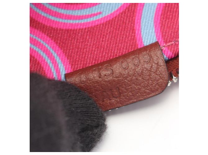 Hermès Cartera mini de seda Azap Compact de Hermes Roja Burdeos - vista 5