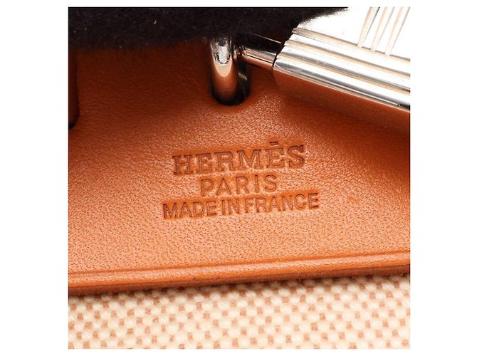 Hermès 2-Way Handtasche Hermes Herbag PM Ecru Natural Braun Roh - Ansicht 4