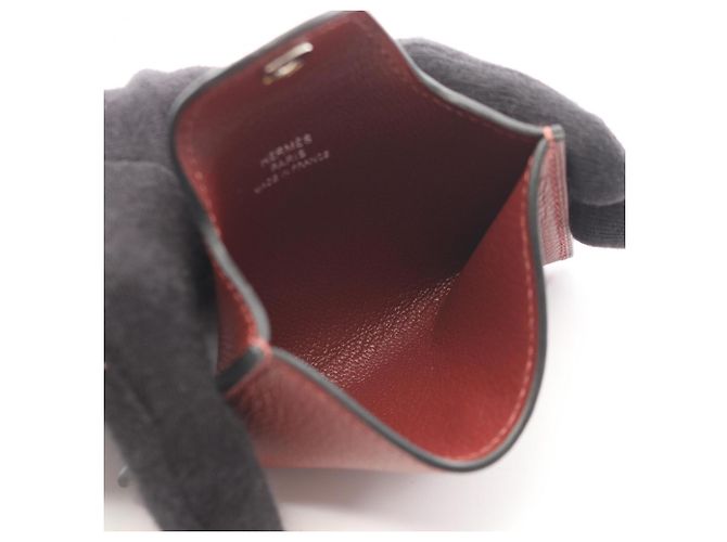 Hermès Tarjetero Iliade Rouge H Hermes Roja Burdeos - vista 3