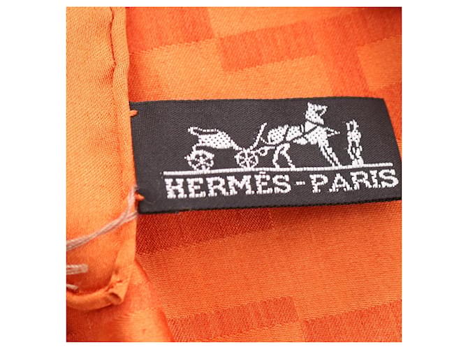 Stola in seta e lana arancione Hermès - vista 2