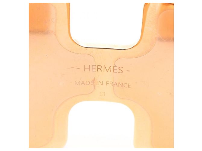 Pulsera Hermès Olympe Rouge Dorado Burdeos - vista 4