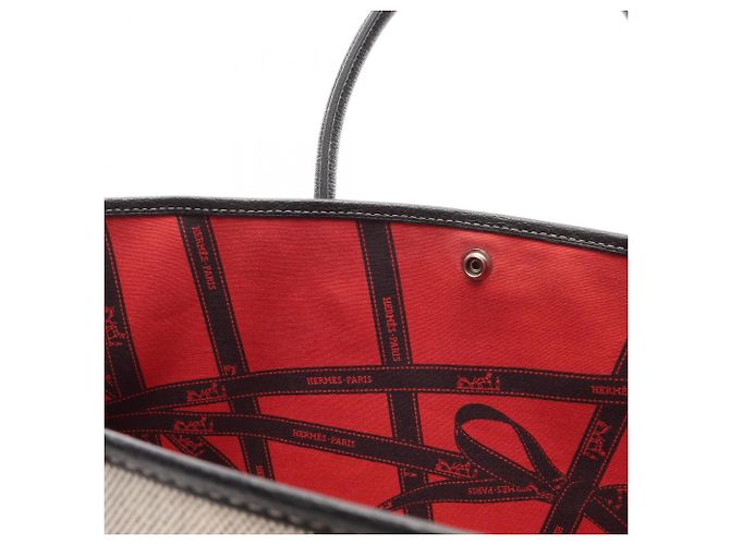 Hermès Borsa Tote Hermes Garden Party PM Nero Crudo - vista 5