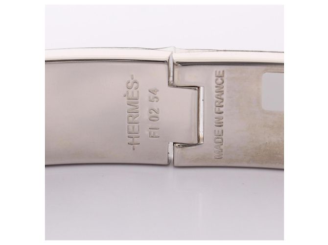 Bracciale Hermès Clic Clac PM Argento Rosso - vista 4