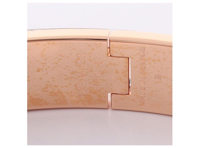 Bracciale Hermès Clic Clac PM Free Horse Multicolore D'oro Crudo - vista 4