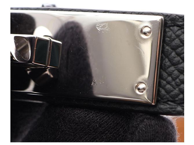 Hermès Kelly Gürtel Schwarz Silber - Ansicht 6