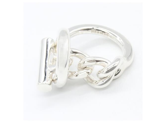 Ring Anello Hermès Croisette GM Argento - vista 4