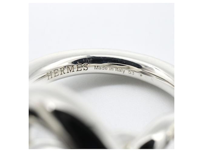 Ring Anello Hermès Croisette GM Argento - vista 5