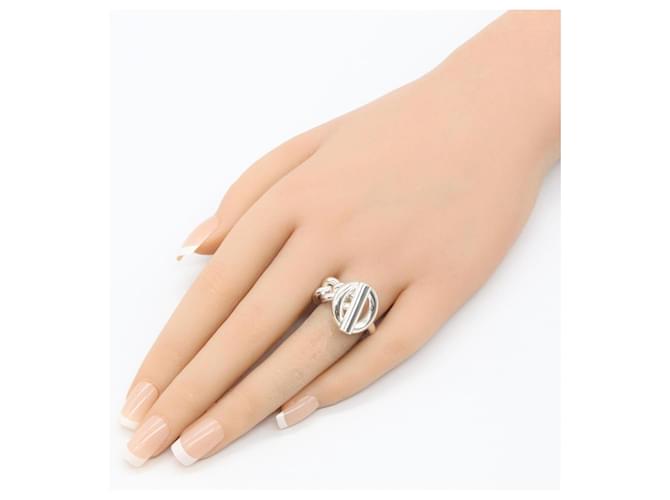 Ring Anello Hermès Croisette GM Argento - vista 8