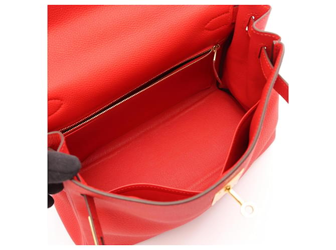 Hermès Borsa Hermes Kelly 28 Rosso - vista 3